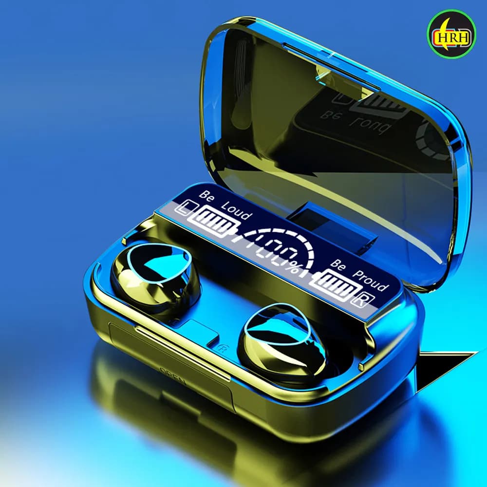 M10 TWS Earbuds 2500mAh Charging Box Bluetooth-compatible Stereo Waterproof v6.3